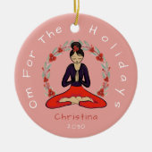 'Om For The Holidays' Yogi Ornament (Voorkant)