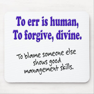 Om fout te maken is menselijk muismat