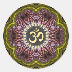 Om Fractal Flower Spiritueel Art Sticker