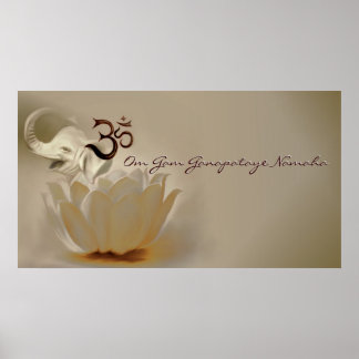 Om Gam Ganapataye Namaha-Mantra Poster