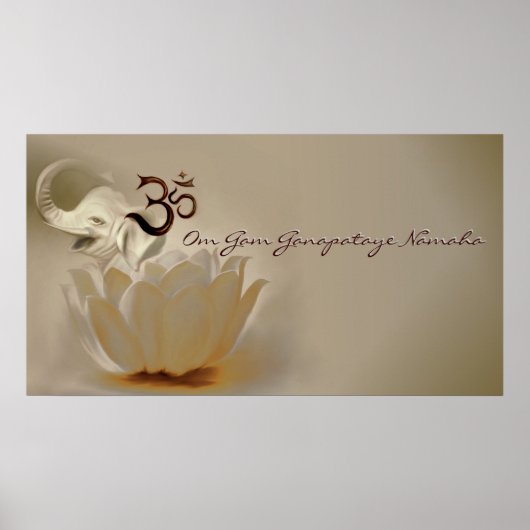 Om Gam Ganapataye Namaha-Mantra Poster (Voorkant)