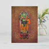 Om Gan Ganpataye Mantra aan Lord Ganesha Kaart (Staand voorkant)