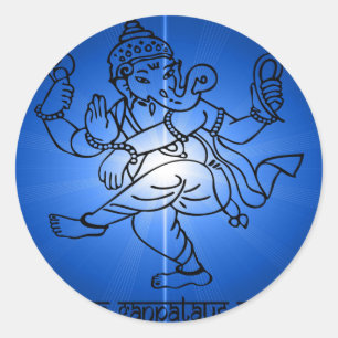 Om-Gan-Ganpataye-Namah Ronde Sticker