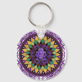 Om Ganesh Mandala Sleutelhanger
