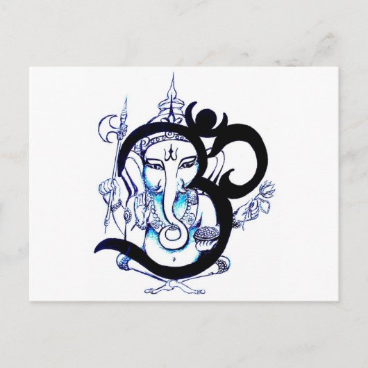 OM - Ganesha Briefkaart (Voorkant)