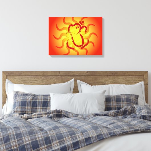 OM Ganesha Canvas Afdruk (Insitu (Slaapkamer))
