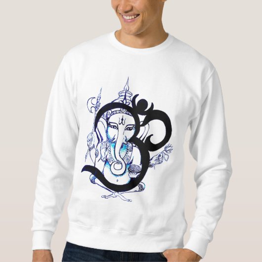 Om - Ganesha Mannen Sweat-Shirt Trui (Voorkant)