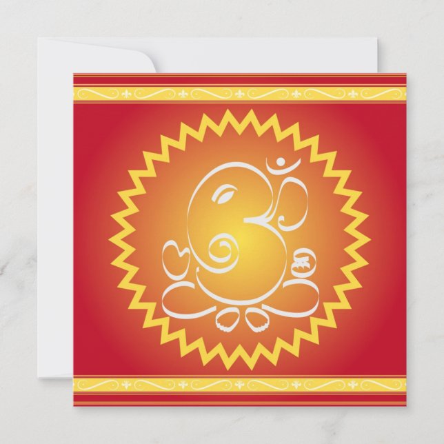 Om Ganesha met gele ster (Voorkant)