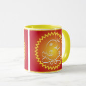 Om Ganesha met gele ster Mok (Voorkant rechts)