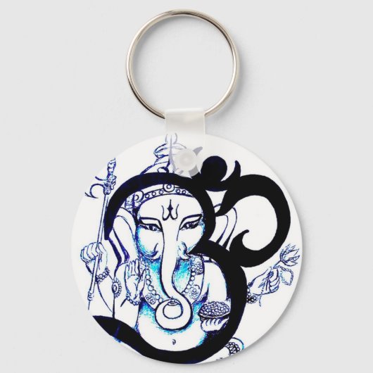 OM - Ganesha Sleutelhanger (Voorkant)