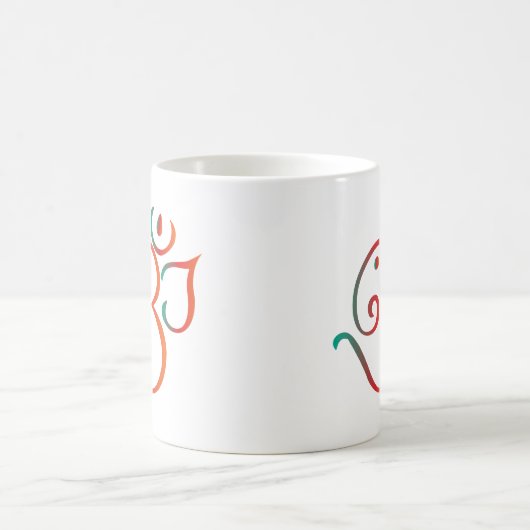 Om-ganpati-groen-oranje Koffiemok (Center)