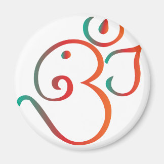 Om-ganpati-groen-oranje Magneet