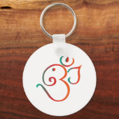 Om-ganpati-groen-oranje Sleutelhanger (Voorkant)