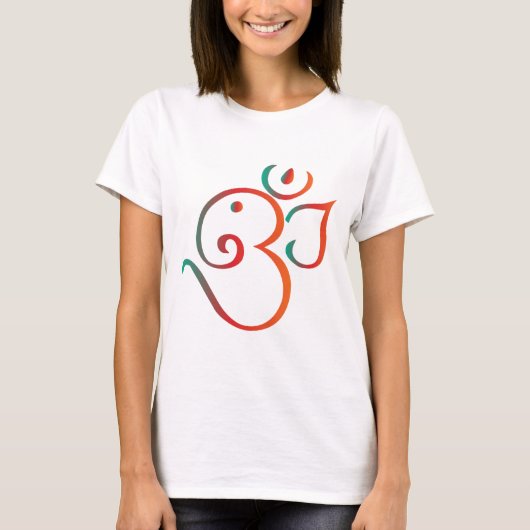 Om-ganpati-groen-oranje T-shirt (Voorkant)