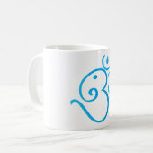 Om-ganpati-turqoise Koffiemok (Voorkant links)