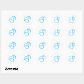 Om-ganpati-turqoise Ronde Sticker (Vel)