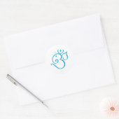 Om-ganpati-turqoise Ronde Sticker (Envelop)