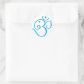 Om-ganpati-turqoise Ronde Sticker (Tas)