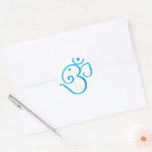 Om-ganpati-turqoise Ronde Sticker (Envelop)