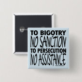 Om geen sancties te treffen vierkante button 5,1 cm (Voorkant /achterkant)