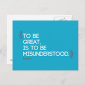 Om geweldig te zijn, is het verkeerd begrijpen van briefkaart (Voorkant / Achterkant)