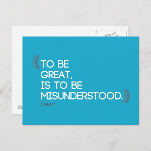 Om geweldig te zijn, is het verkeerd begrijpen van briefkaart (Voorkant / Achterkant)