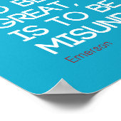 Om geweldig te zijn, is het verkeerd begrijpen van poster (Hoek)