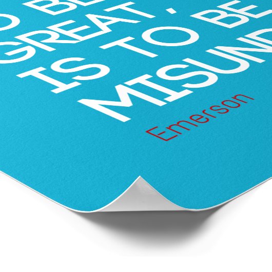 Om geweldig te zijn, is het verkeerd begrijpen van poster (Hoek)