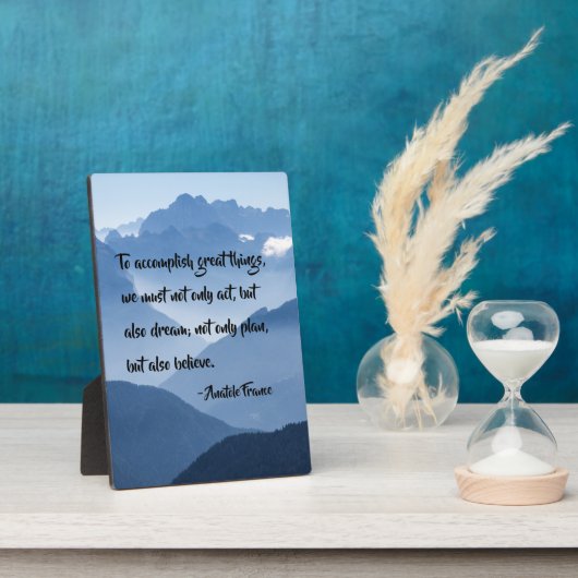 "Om geweldige dingen te realiseren", Inspirerend p Fotoplaat (Zijkant)