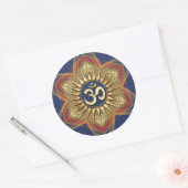 Om Gold Hexagon Sparkle Spiritueel Art Sticker (Envelop)