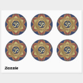 Om Gold Hexagon Sparkle Spiritueel Art Sticker (Vel)