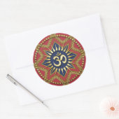 OM Gold Red Energy Spiritueel Art Sticker (Envelop)