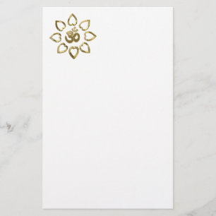 Om golden symbool briefpapier