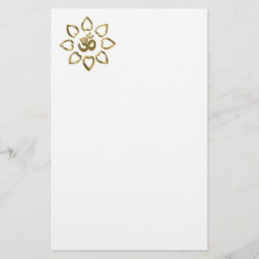 Om golden symbool briefpapier (Voorkant)