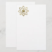 Om golden symbool briefpapier (Voorkant / Achterkant)