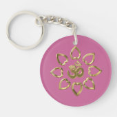 Om golden symbool sleutelhanger (Voorkant)