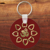 Om golden symbool sleutelhanger (Voorkant)