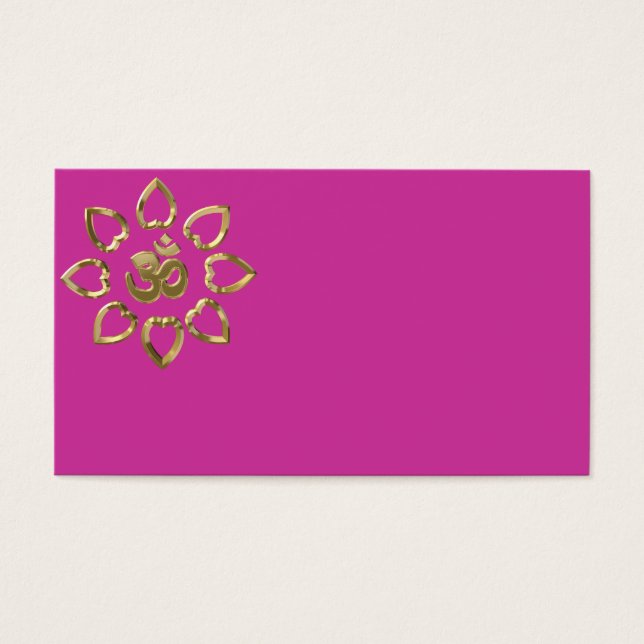 Om golden symbool visitekaartjes (Voorkant)