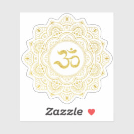 *~* Om Gouden Meditatie Mandala Sticker