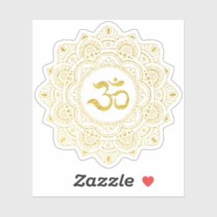 *~* Om Gouden Meditatie Mandala Sticker