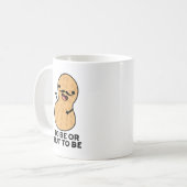 Om grappig te zijn of niet te zijn pindakaas koffiemok (Voorkant links)