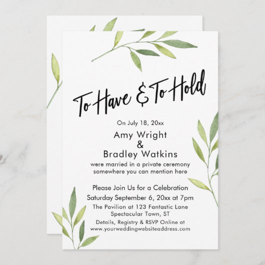 Om groene Waterverf te hebben en vast te houden Kaart (Voorkant / Achterkant)