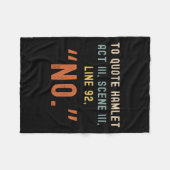 Om Hamlet No - Funny Sarcastic Quote Retro S te ci Fleece Deken (Voorkant (Horizontaal))
