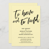 Om Handschrift Gele Ontvangst te hebben en te houd Kaart (Voorkant / Achterkant)