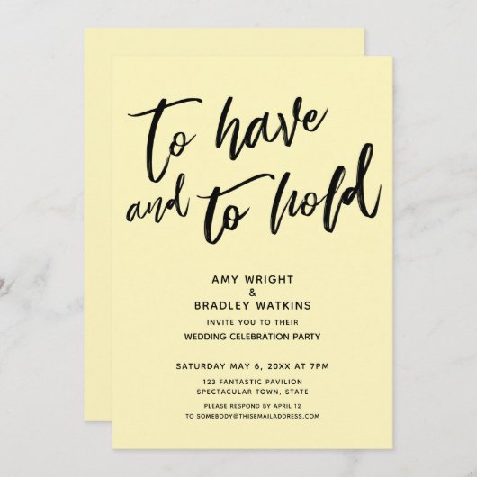 Om Handschrift Gele Ontvangst te hebben en te houd Kaart (Voorkant / Achterkant)