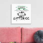Om HAPPINESS te leren, citaat uit het leven Canvas Afdruk (Insitu (Woonkamer))