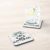 Om HAPPINESS te leren, citaat uit het leven Drankjes Onderzetter (Rechterzijde)