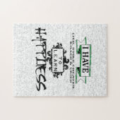 Om HAPPINESS te leren, citaat uit het leven Legpuzzel (Horizontaal)