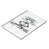 Om HAPPINESS te leren, citaat uit het leven Notitieboek (Linkerzijde)