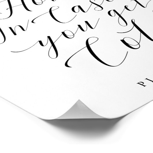 Om het Blanket Wedding-teken te hebben en te houde Poster (Hoek)